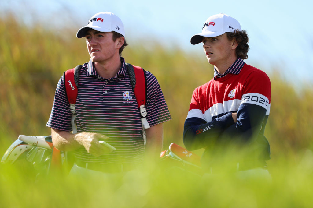 Nick Dunlap và Luke Clanton trong một giải đấu.