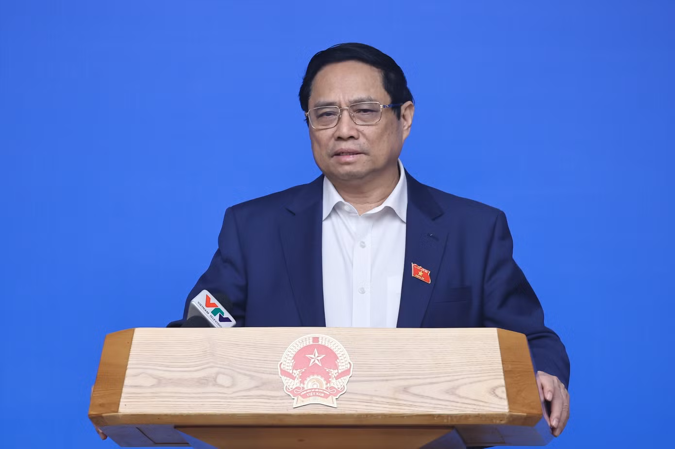 Thủ tướng Phạm Minh Chính phát biểu kết luận hội nghị. Ảnh: Nhật Bắc.