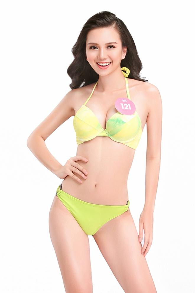 Vũ Hoàng Thảo Vy sinh năm 1996, cao 1m7 và số đo ba vòng 80-60-85.