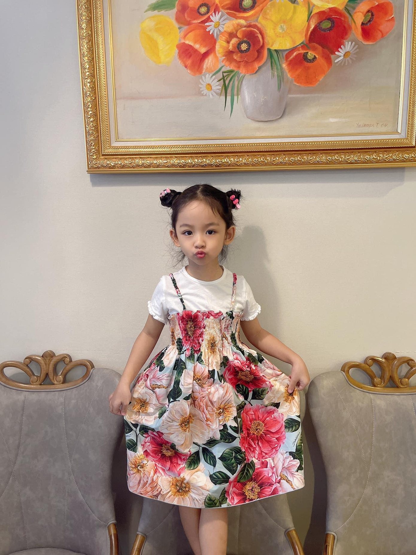 Á hậu Trà My khoe ảnh con gái đáng yêu trong ngày sinh nhật.