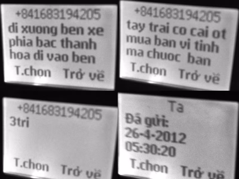 Tin nhắn của bà Tân trả lời gia đình anh Dương rằng đã bán máy tính với giá 3 triệu
