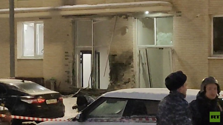 Hiện trường vụ nổ. (Ảnh: RT)