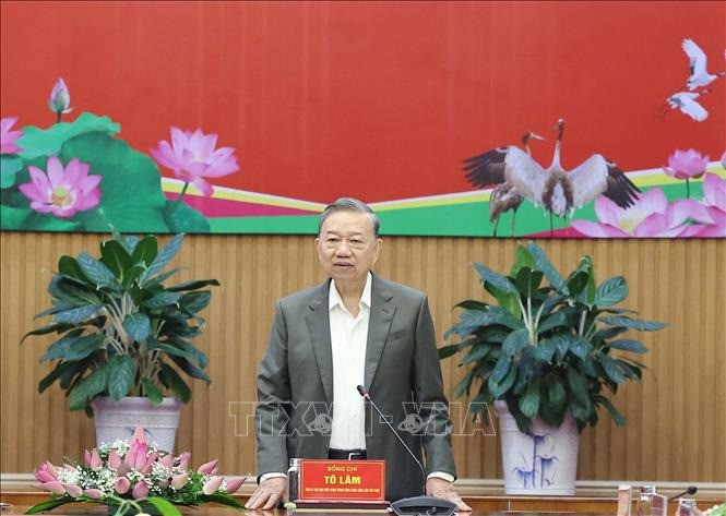 Tổng Bí thư Tô Lâm phát biểu chỉ đạo. Ảnh: Thống Nhất/TTXVN Tổng Bí thư Tô Lâm phát biểu chỉ đạo. Ảnh: Thống Nhất/TTXVN