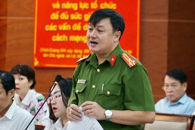 Thượng tá Nguyễn Ngọc Vũ Vương, Phó Trưởng Phòng PC06 Công an TP HCM, đã thông tin về việc điều chỉnh dữ liệu dân cư trong quá trình sắp xếp