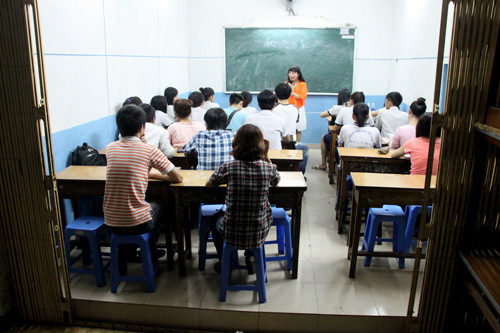 Lớp học nhỏ của cô chỉ rộng khoảng 28m2