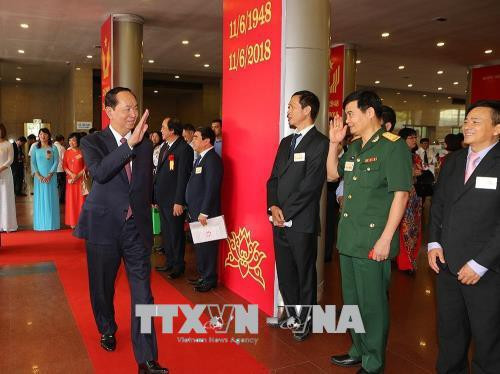 Tổng Bí thư dự lễ kỷ niệm 70 năm ngày Bác Hồ kêu gọi thi đua ái quốc ảnh 2