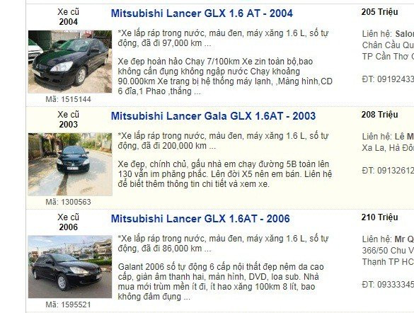 Nhiều ôtô Nhật cũ được rao bán với giá hơn 200 triệu ảnh 1