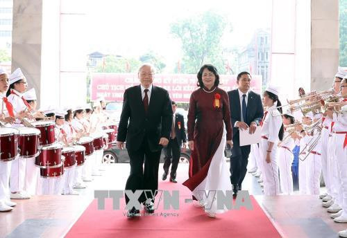 Tổng Bí thư dự lễ kỷ niệm 70 năm ngày Bác Hồ kêu gọi thi đua ái quốc ảnh 1