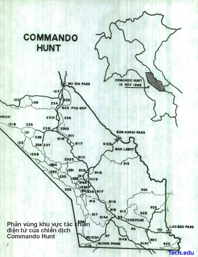 Vùng tác chiến điện tử và không kích đường Trường Sơn bằng không quân.