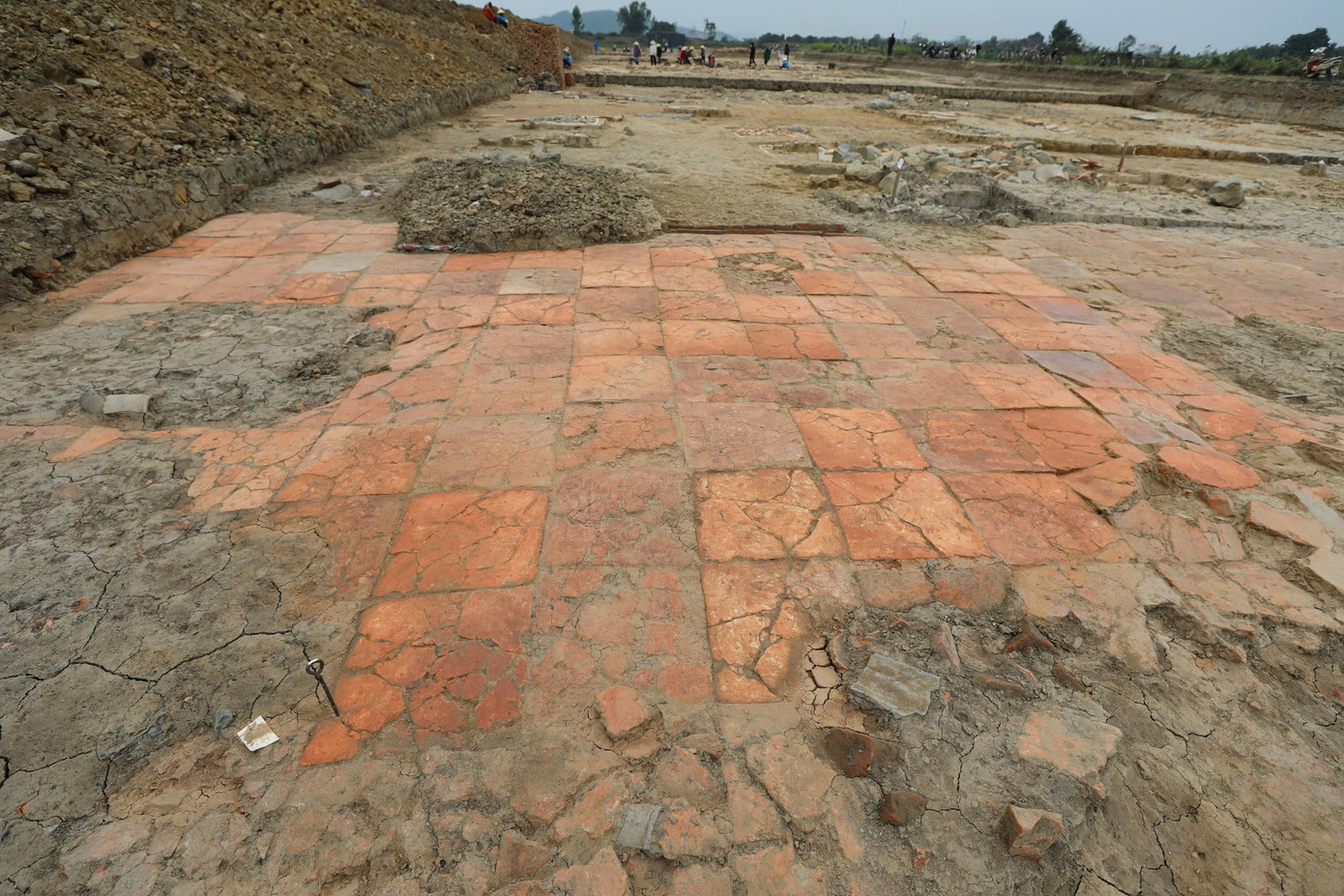 Khai quật, khảo cổ học khu trung tâm của Thành nhà Hồ cũng đã xác định một kiến trúc trung tâm hoàn chỉnh, bao gồm một tòa chính điện được bố trí 9 gian với kiến trúc cực kỳ hoành tráng thể hiện qua chiều dài và rộng của các bước gian và hệ thống chân tảng và móng cột đặc trưng thời Hồ. Kiến trúc chính điện được xác định có quy mô lớn nhất được khảo cổ học phát hiện cho tới ngày nay. Hệ thống hiện vật, di vật được phát lộ tại khu vực này đa phần được trang trí hình rồng và hệ thống gạch, ngói lợp, ngói trang trí nhuộm men vàng mang đặc trưng mà chỉ có chính điện nơi Hoàng đế thiết triều mới được phép sử dụng. Các vật liệu kiến trúc nêu trên được phát lộ duy nhất tại khu vực khai quật này mà không thấy ở bất kỳ kiến trúc nào từng khai quật trong nội thành nhà Hồ, đã minh chứng rất rõ nét rằng đây là Chính Điện của kinh thành Tây Đô...