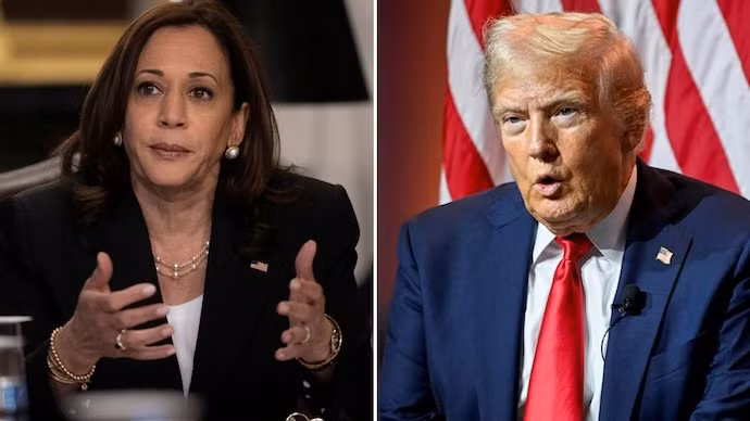 Phó Tổng thống Mỹ Kamala Harris (bìa trái) và cựu Tổng thống Mỹ Donald Trump. (Ảnh: Reuters)
