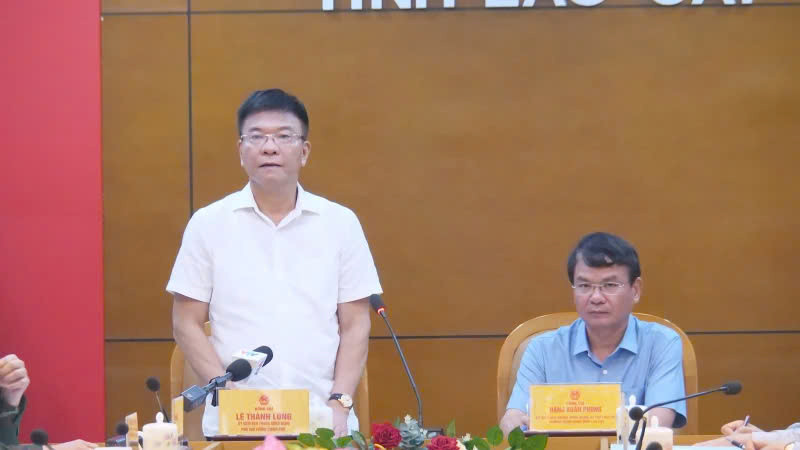 Phó Thủ tướng Lê Thành Long phát biểu tại buổi làm việc. Ảnh: Báo Nhân dân.