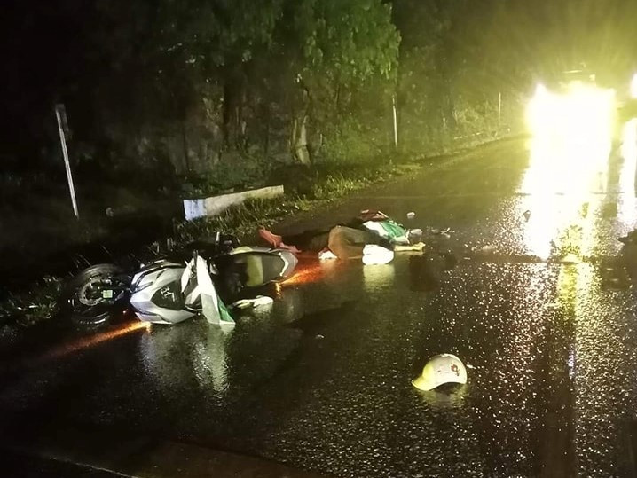 Hiện trường vụ tai nạn khiến 2 người tử vong.