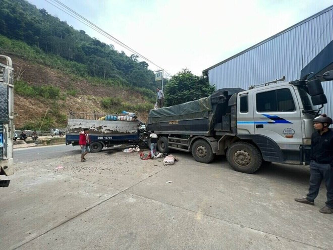 Hiện trường vụ tai nạn khiến 2 người tử vong. Ảnh: ĐVCC