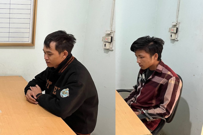 Đối tượng Lý Láo San (bên trái) và Lý A Hồng (bên phải). Ảnh: Trung Dũng