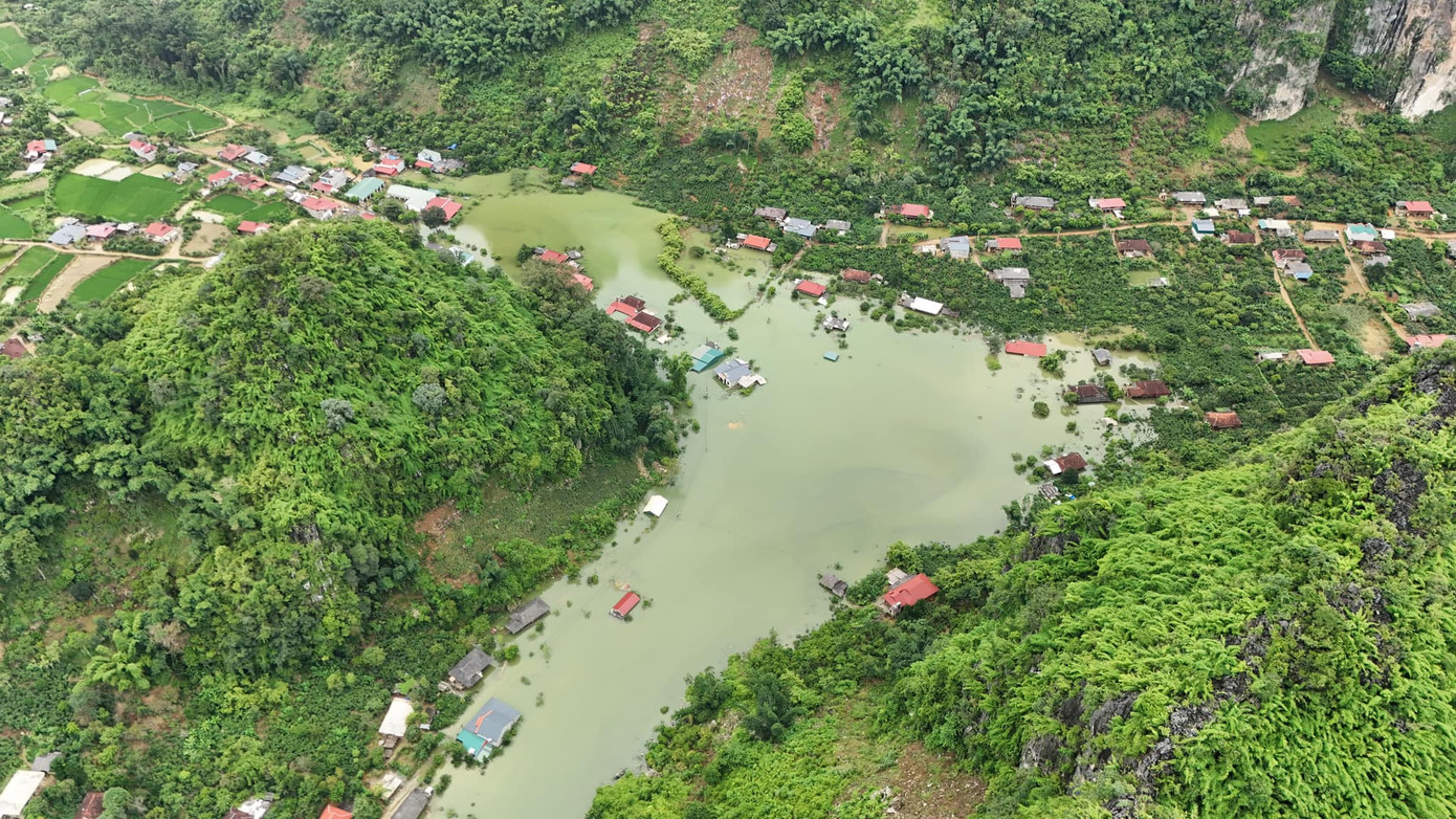 Xã Chiềng Đen, thành phố Sơn La vẫn còn khoảng 50 hộ dân bị ngập úng.