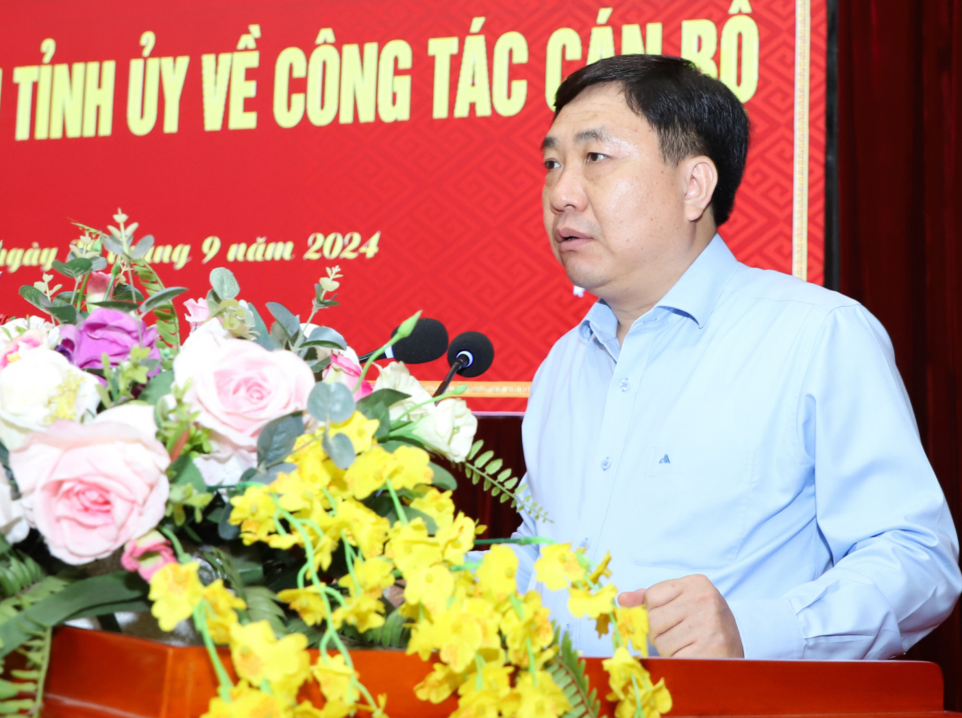 Quyền Bí thư Tỉnh ủy Nguyễn Mạnh Dũng phát biểu tại lễ công bố. Quyền Bí thư Tỉnh ủy Nguyễn Mạnh Dũng phát biểu tại lễ công bố.