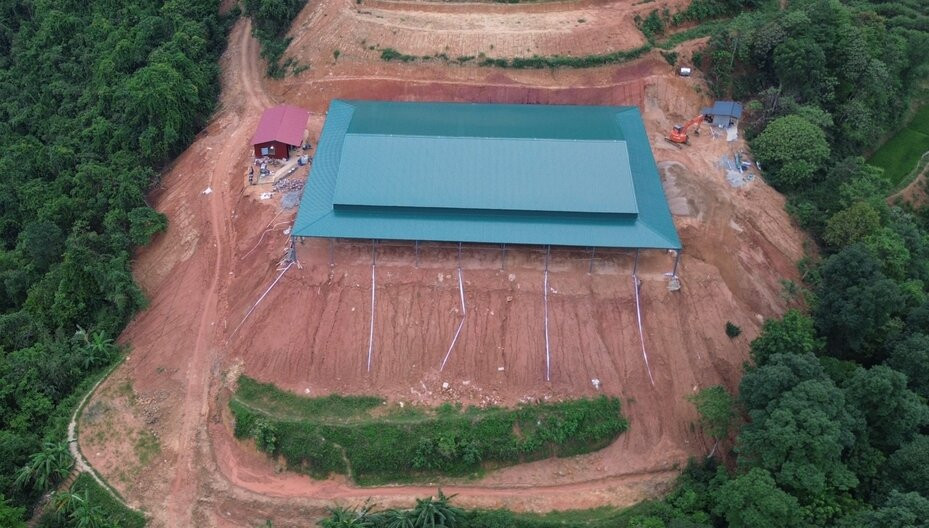 Vị trí san lấp, xây dựng trái phép trên đất rừng tại xóm Mới, xã Đồng Chum.