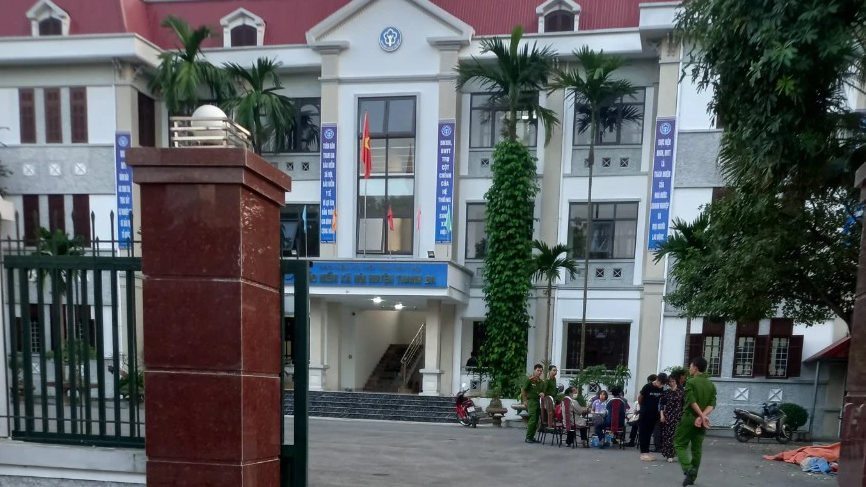 Trụ sở BHXH huyện Thanh Ba, tỉnh Phú Thọ. (Ảnh: NH)