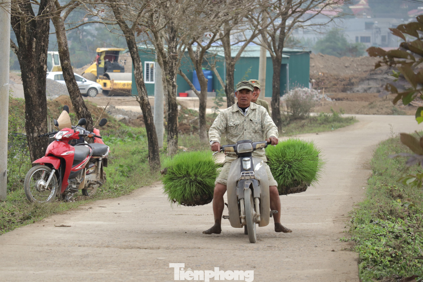 Một số người nông dân đã bắt đầu ra đồng làm việc.