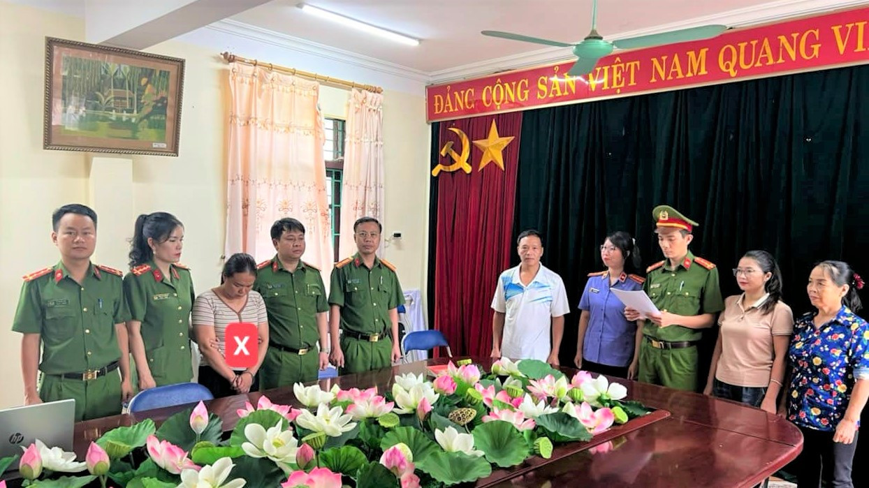 Bị can Nguyễn Hồng Tươi vừa bị khởi tố và bắt tạm giam. Ảnh: Công an Lai Châu.