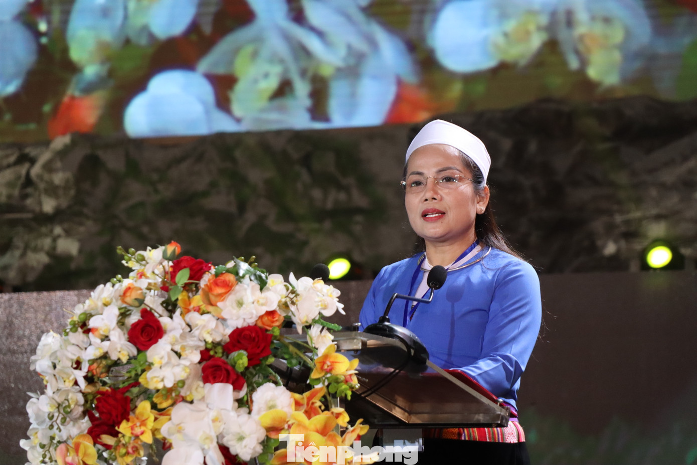 Giám đốc Sở Văn hóa, Thể thao và Du lịch tỉnh Hòa Bình Quách Thị Kiều phát biểu.