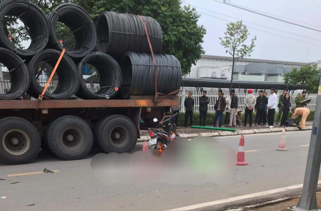 Hiện trường vụ tai nạn khiến 1 người tử vong. Ảnh: NDCC