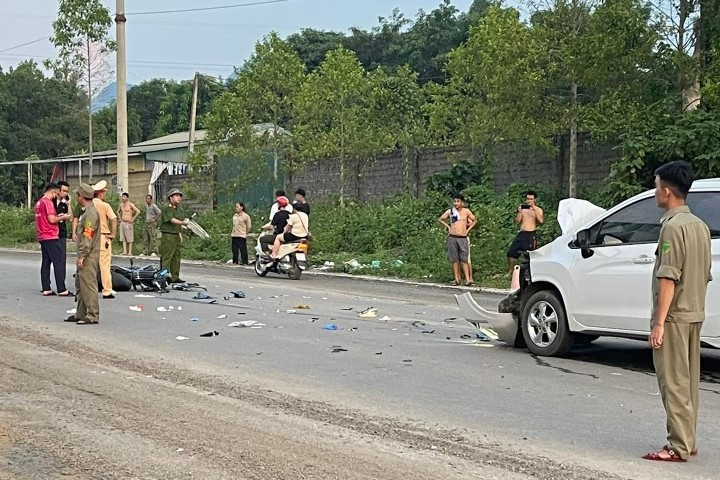 Hiện trường vụ tai nạn.