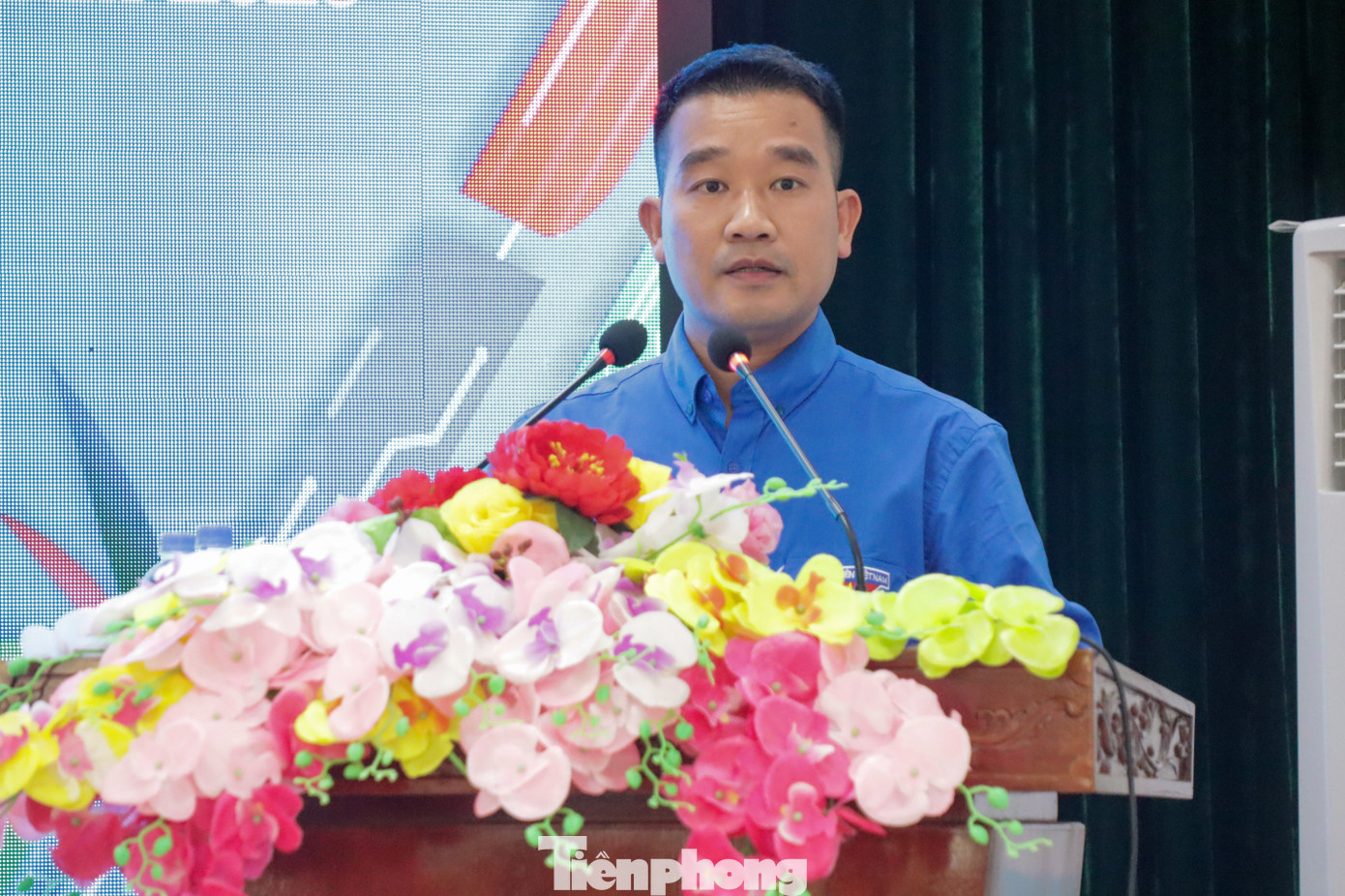 Phó Bí thư phụ trách Tỉnh Đoàn Hòa Bình Nguyễn Duy Tư phát biểu