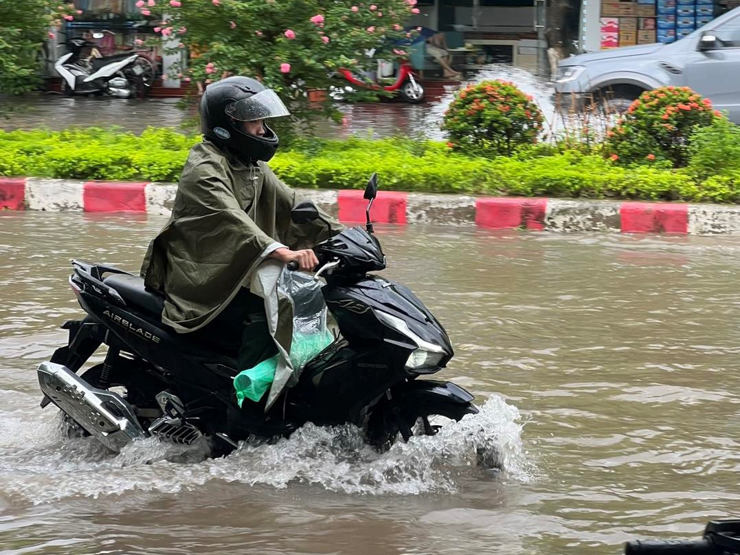 TP. Hòa Bình cũng xuất hiện tình trạng ngập úng.