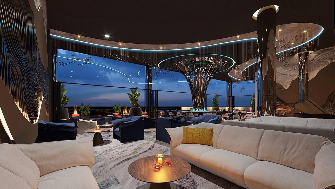 Những tiện ích cao cấp Sky bar, bể bơi vô cực, nhà hàng Nhật Bản,… mang đến không gian trải nghiệm tuyệt hảo tại tòa căn hộ khách sạn 5 sao Wyndham Thanh Thủy