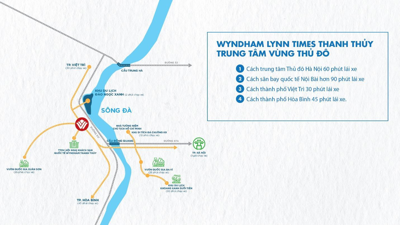 Wyndham Thanh Thủy – Tâm điểm kết nối với các địa danh du lịch nổi tiếng