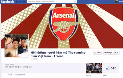 Trang Facebook Hội những người hâm mộ The Running man Việt Nam - Arsenal