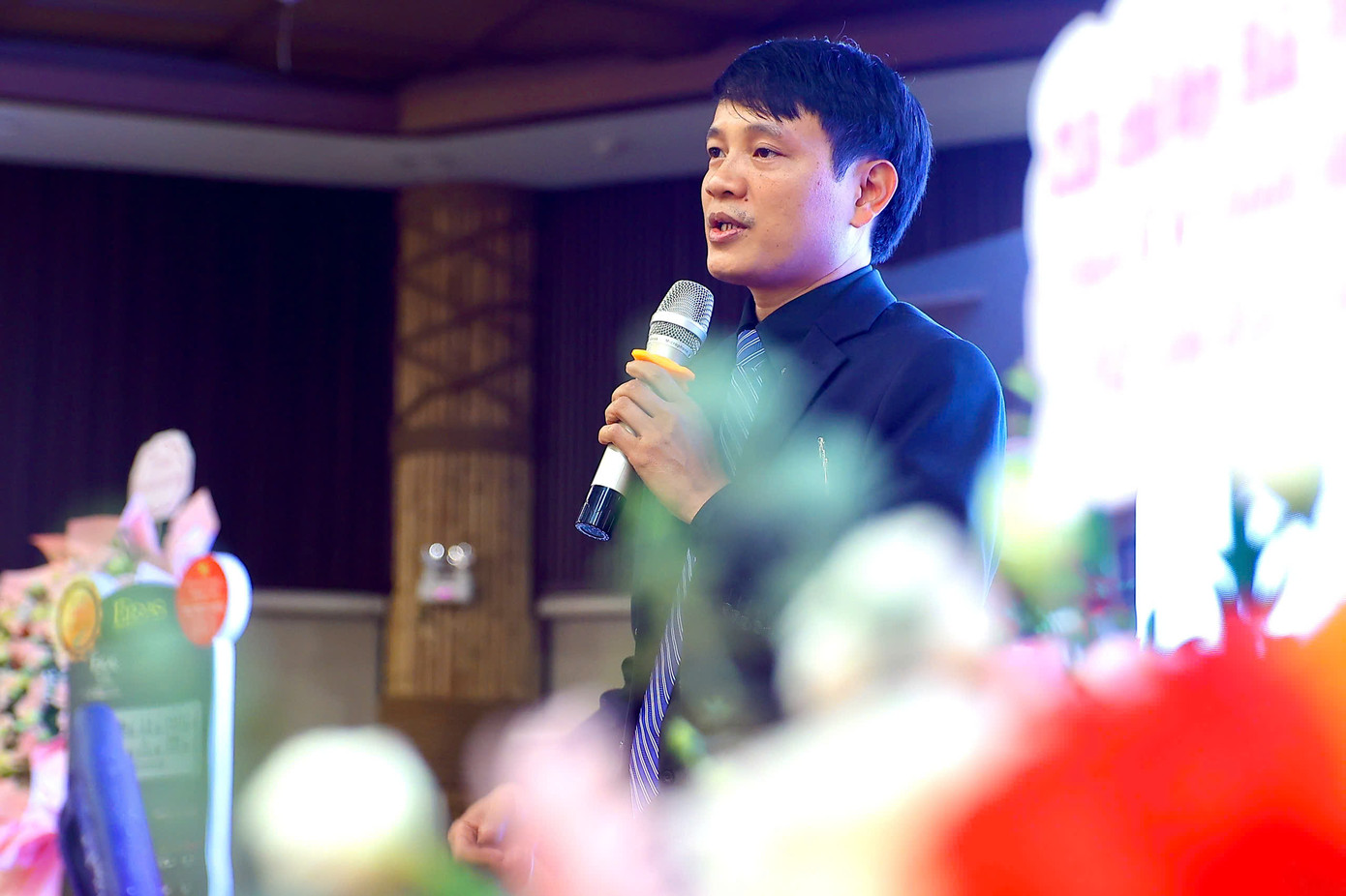 Ông Phan Văn Cường - Chủ tịch CLB Chữ đẹp Việt, Phó BTC Cuộc thi chia sẻ tâm huyết đối với cuộc thi.