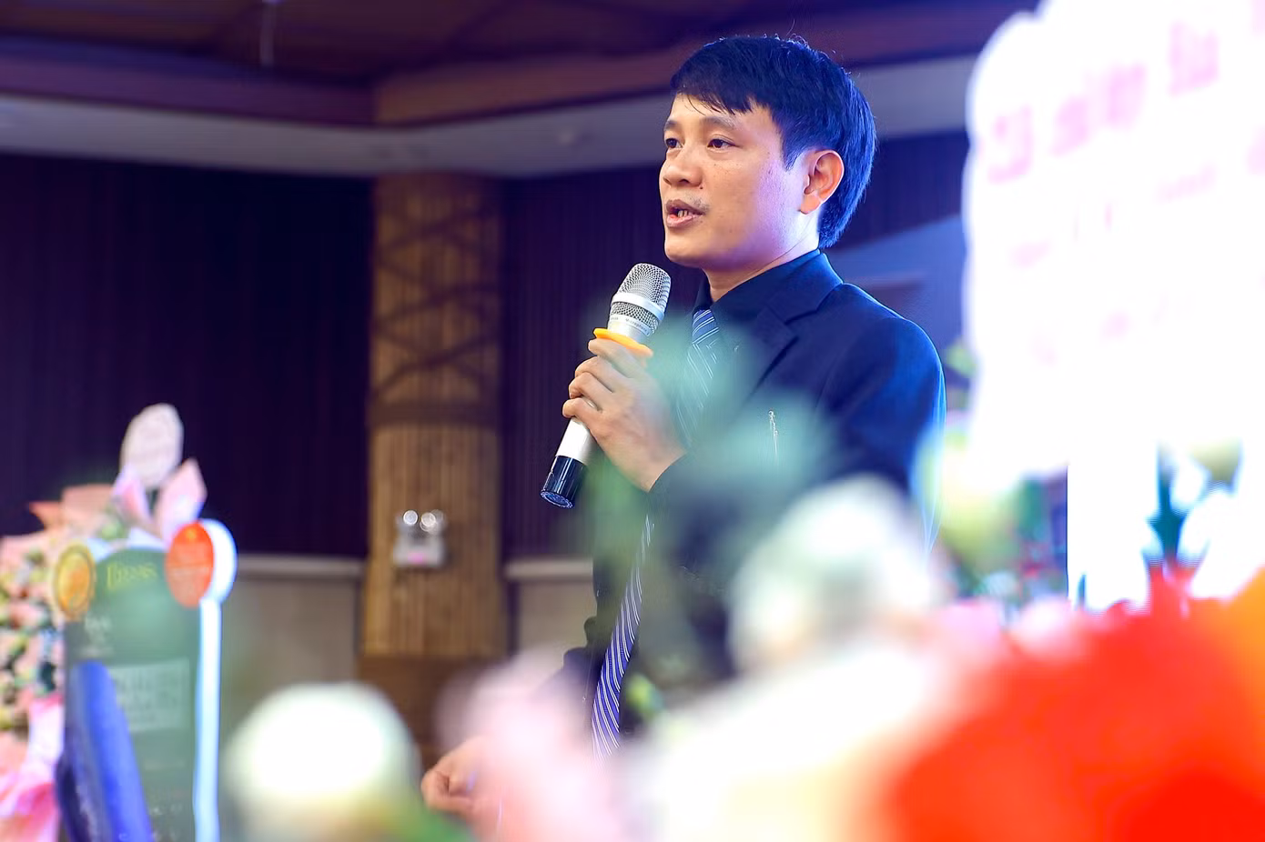 Ông Phan Văn Cường - Chủ tịch CLB Chữ đẹp Việt, Phó BTC Cuộc thi chia sẻ tâm huyết đối với cuộc thi.