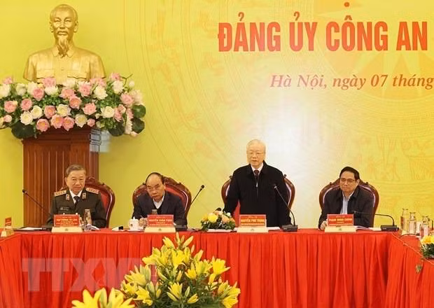 Tổng Bí thư Nguyễn Phú Trọng phát biểu chỉ đạo hội nghị. (Ảnh: Trí Dũng/TTXVN) Tổng Bí thư Nguyễn Phú Trọng phát biểu chỉ đạo hội nghị. (Ảnh: Trí Dũng/TTXVN)