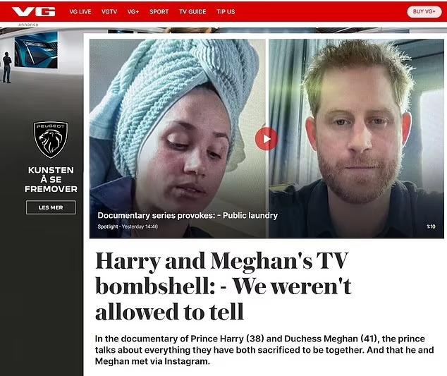 Trang VG của Na Uy gọi phim tài liệu là "quả bom truyền hình". Ảnh: Daily Mail.