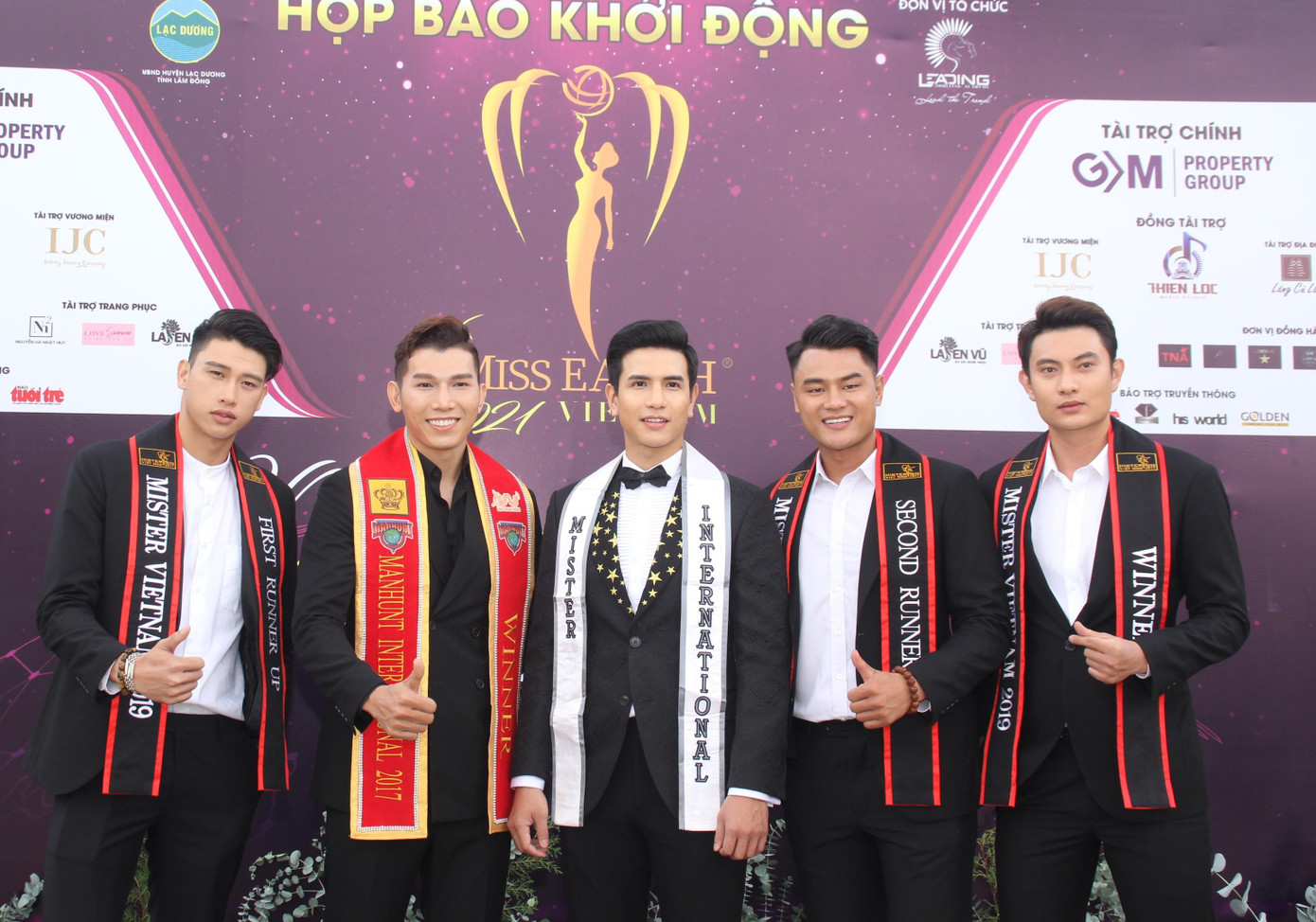 Các nam vương cũng góp mặt tại chương trình họp báo khởi động Miss Earth Vietnam 2021