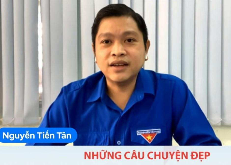 Anh Nguyễn Tiến Tân, Phó Bí thư Tỉnh Đoàn Tây Ninh - Ảnh chụp màn hình