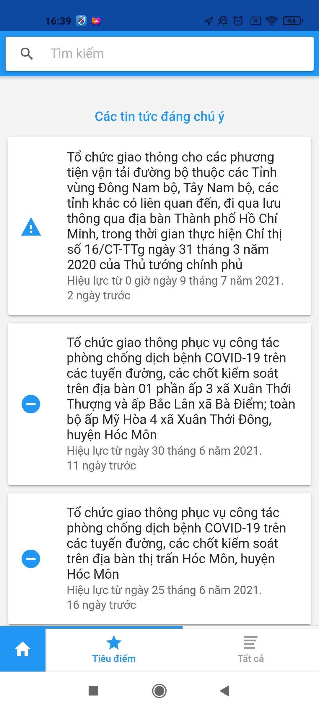 Ngoài ra, app TTGT TpHCM cũng đăng tải các thông tin về tổ chức, hướng dẫn giao thông theo từng tình hình thực tế.