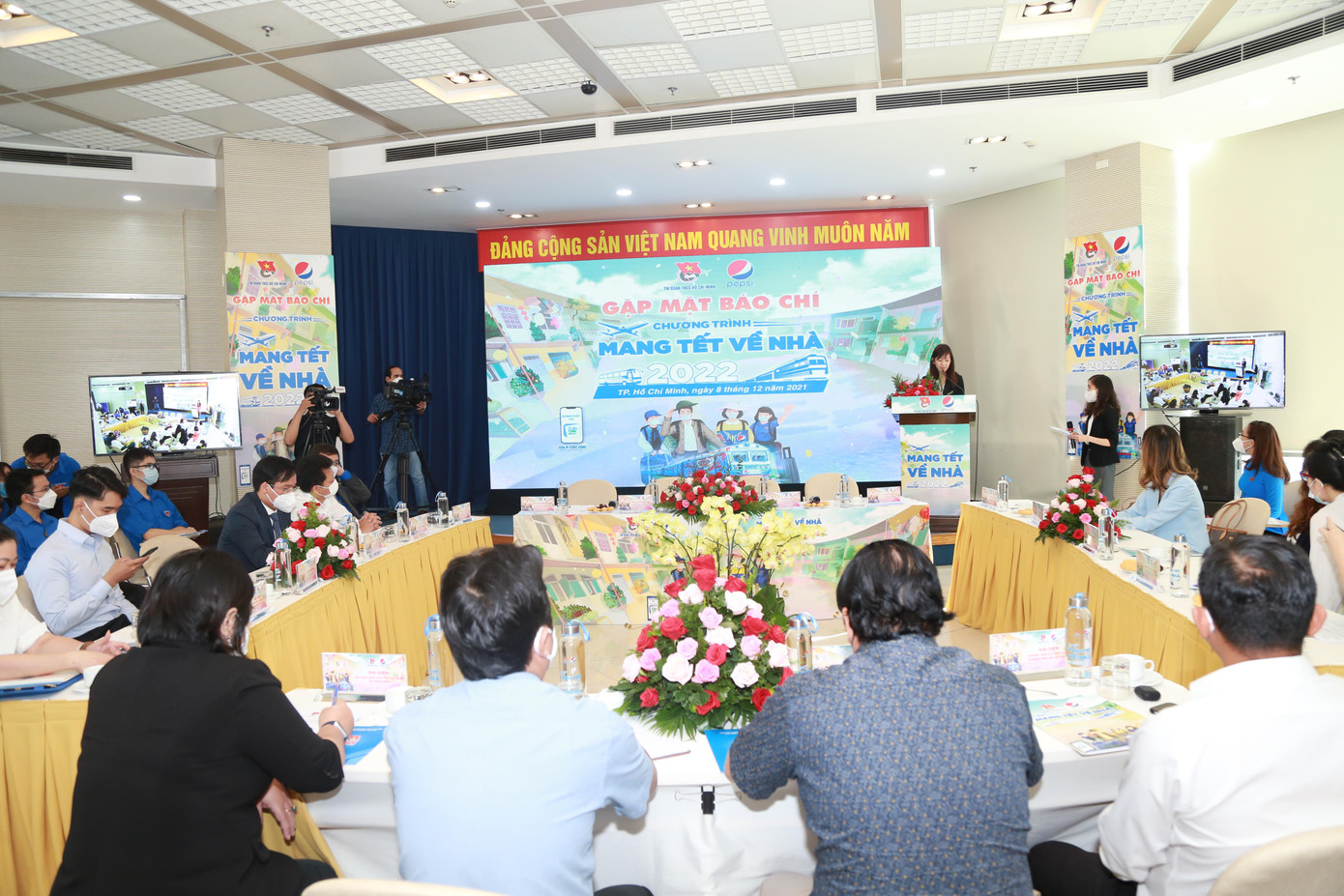 Quang cảnh buổi lễ công bố chương trình &quot;Mang Tết về nhà&quot; năm 2022 - Ảnh: Ngô Tùng