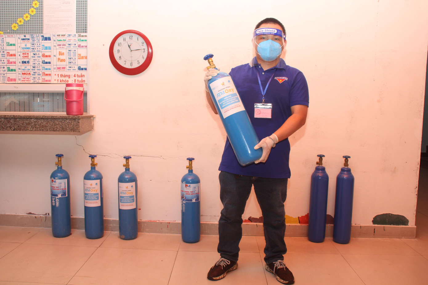 Trạm oxy di động của quận 4.