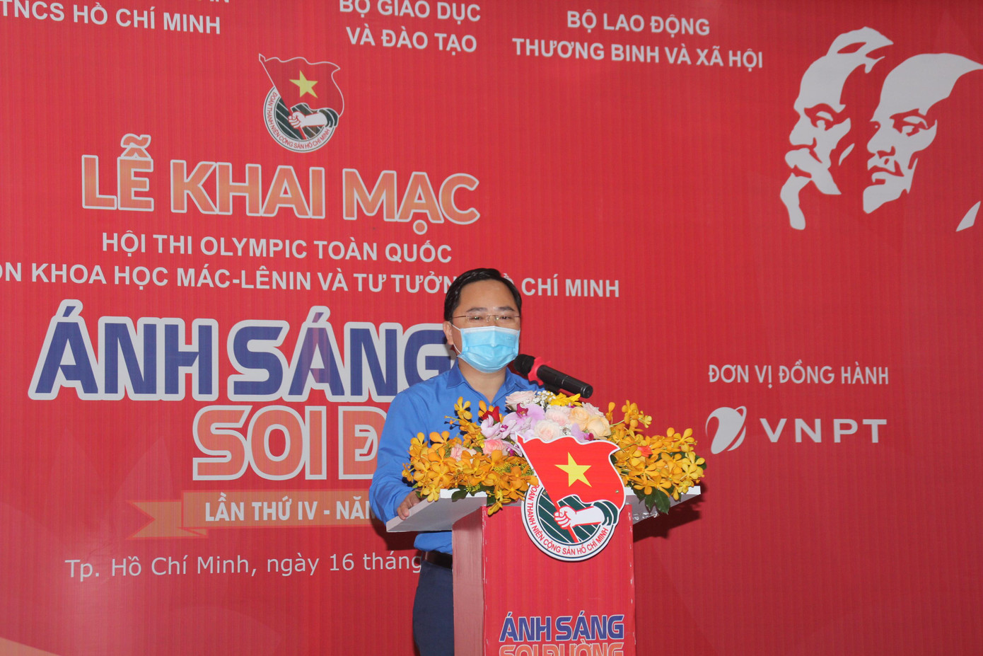 Bí thư thứ nhất Trung ương Đoàn Nguyễn Anh Tuấn phát biểu khai mạc hội thi Bí thư thứ nhất Trung ương Đoàn Nguyễn Anh Tuấn phát biểu khai mạc hội thi