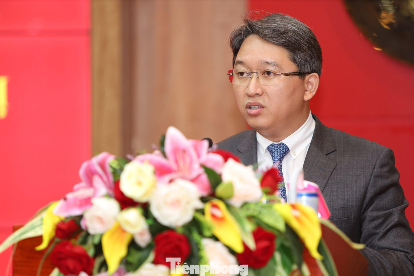 Ông Nguyễn Hải Ninh phát biểu nhận nhiệm vụ Bí thư Tỉnh uỷ Khánh Hoà. Ảnh Công Hoan. Ông Nguyễn Hải Ninh phát biểu nhận nhiệm vụ Bí thư Tỉnh uỷ Khánh Hoà. Ảnh Công Hoan.