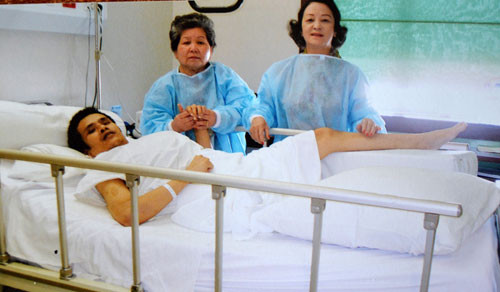 Anh Hải sau khi được cắt bỏ khối u tại Bệnh viện FV TP.HCM