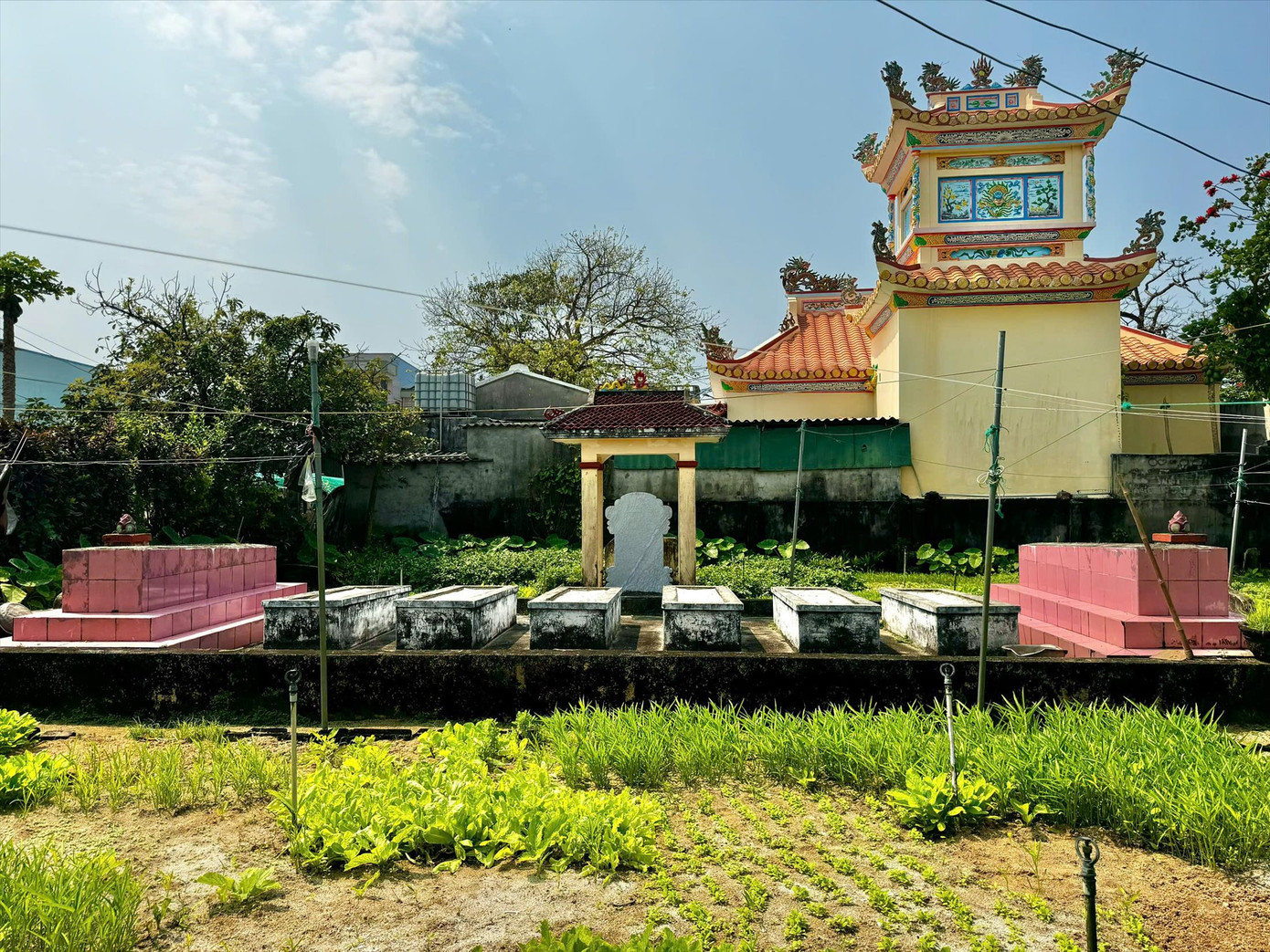 Những ngôi mộ gió đầu tiên trên đảo là mộ của cai đội Phạm Quang Ảnh cùng với 24 lính của hải đội Hoàng Sa. Ảnh: Nguyễn Ngọc