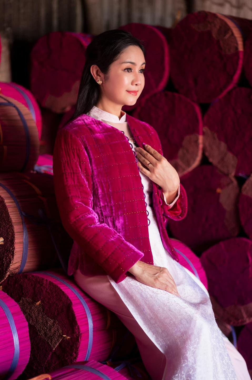 NSND Thu Hà khẳng định chị là một fan của áo chần bông