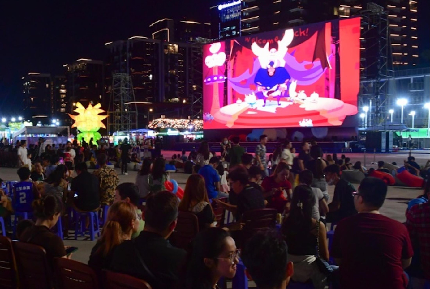 Rạp phim ngoài trời tại TP Thủ Đức, TPHCM.