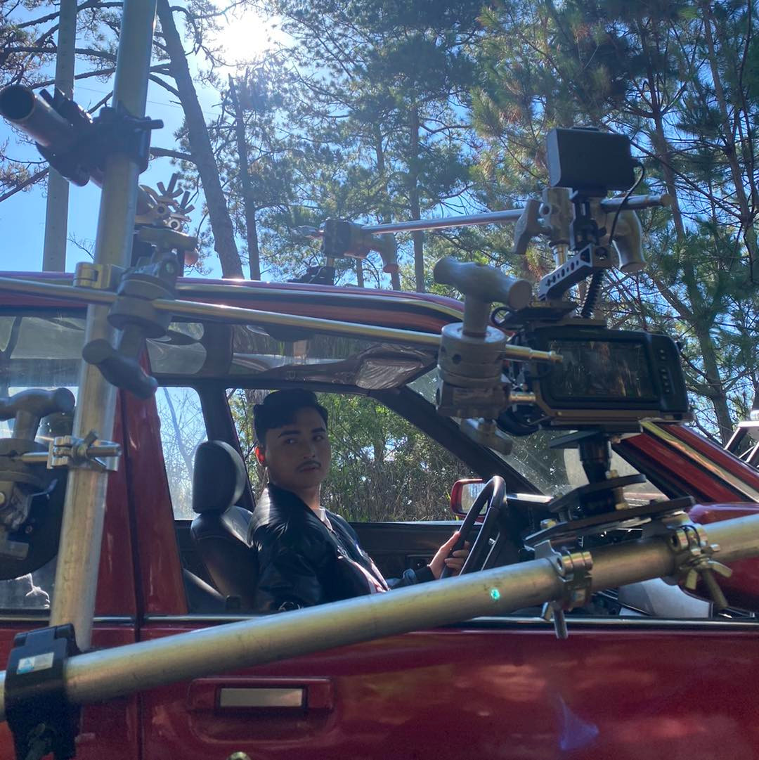 HuyR tại hậu trường quay MV Anh Ok.