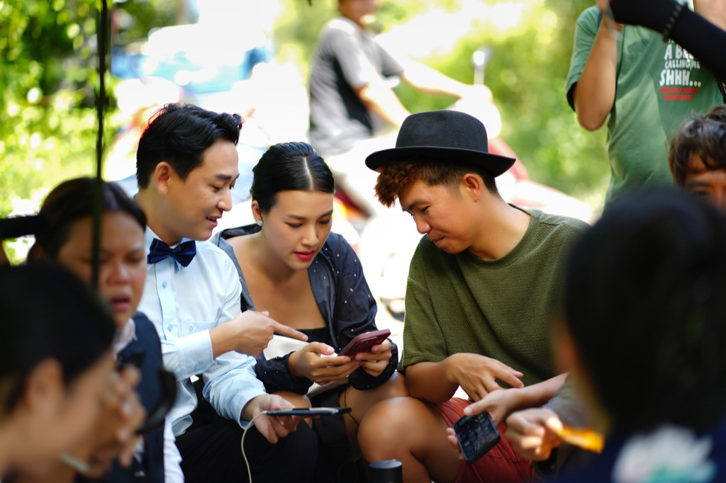 Hứa Vĩ Văn, Hoàng Oanh và đạo diễn Tạ Nguyên Hiệp